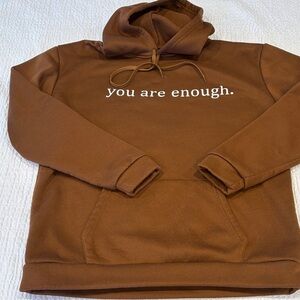 Cinnamon Brown Hoodie with Inspirational Message
